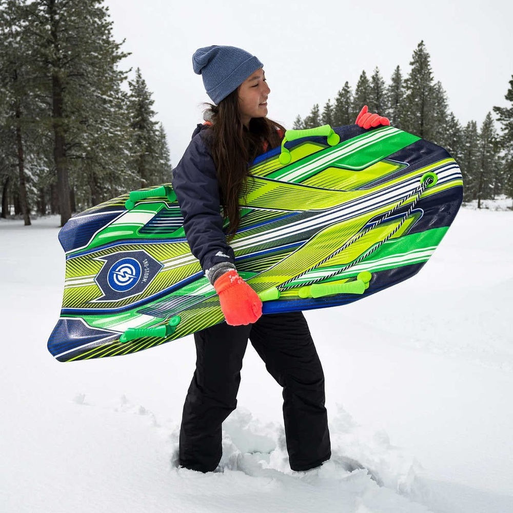 Green and Blue Snow Sled